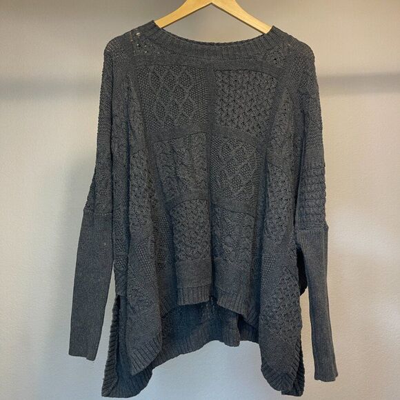 Cabi Gray Knit Pullover Sweater Cable Knit Oversized - Picture 1 of 6